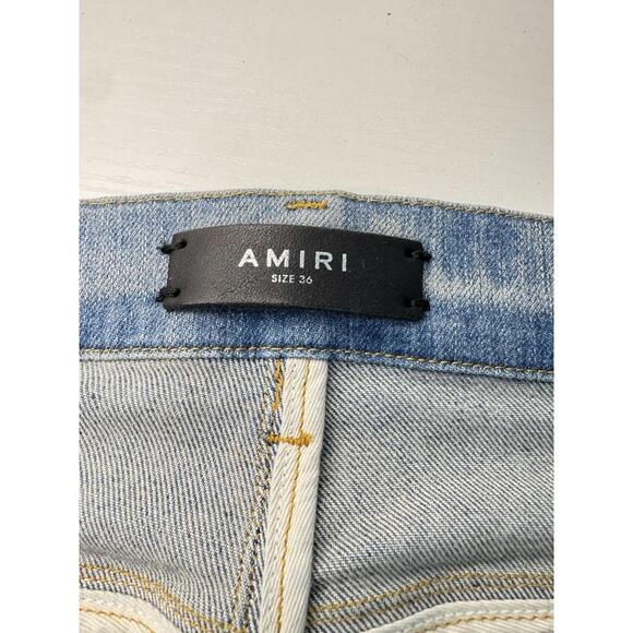 Amiri Thrasher Distressed Denim Jean Ripped Slim Fit Size 36 - Picture 5 of 7